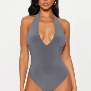 It's Getting Hot In Here Bodysuit - Charcoal