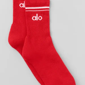 unisex-half-crew-throwback-sock-bright-red-white